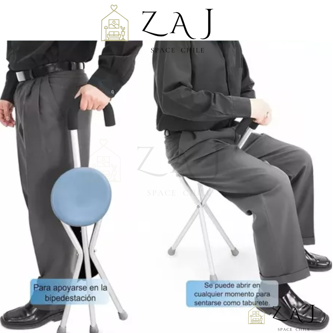 Firm step ™- Bastón con asiento plegable.