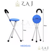 Firm step ™- Bastón con asiento plegable.