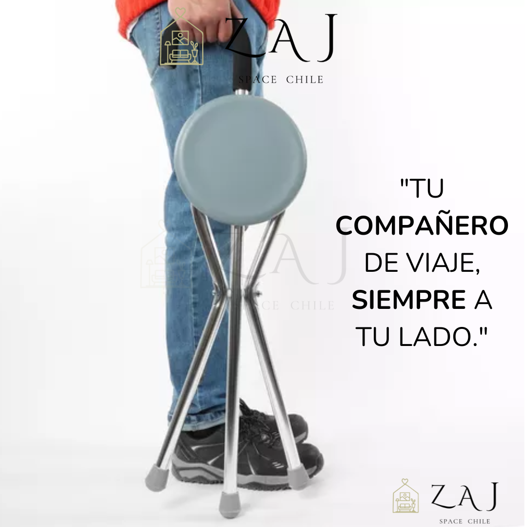 Firm step ™- Bastón con asiento plegable.
